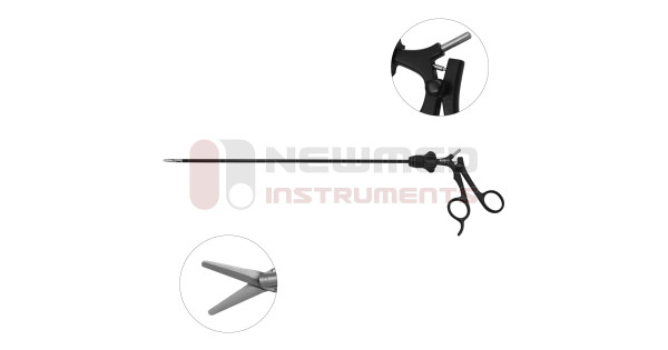 ダブルアクション腹腔鏡用ストレート精密ハサミ | New Med Instruments